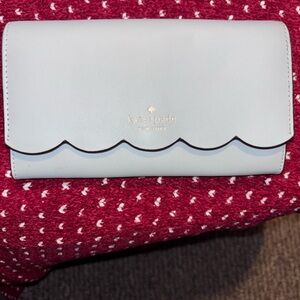 Kate Spade Blue Scalloped Edge Wallet